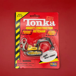 NIB 90s  : Tonka Mighty Construction -  vintage keychain vintage charms for bag nostalgia vintage keychains y2k collectible - Bag Crap