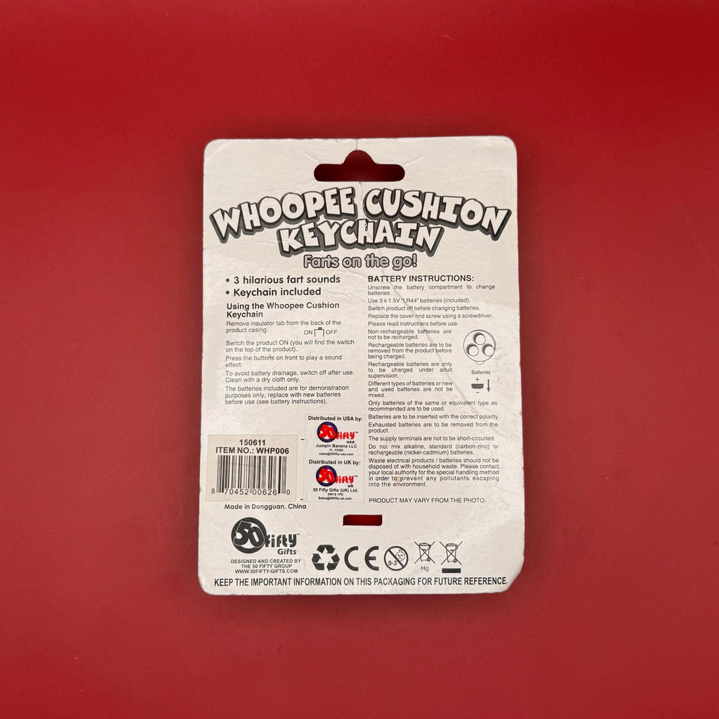 RARE NIB Vintage 1998 Whoopee Cushion Keychain
