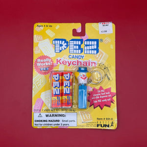NIB 90s  : Clown PEZ Candy -  vintage keychain vintage charms for bag nostalgia vintage keychains y2k collectible - Bag Crap