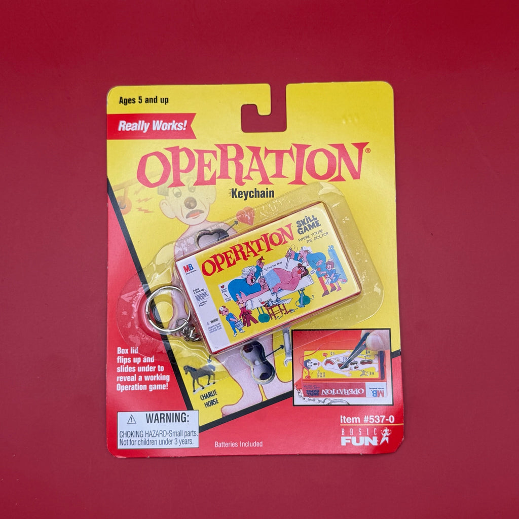 NIB 90s Vintage Keychain: Operation Game