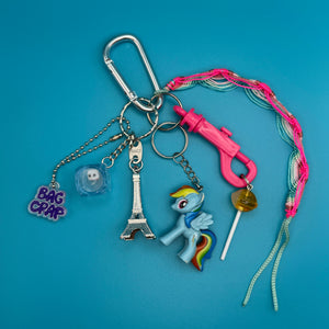 Blue Rainbow 'My Little Pony'   Pack - vintage bag charm packs nostalgia vintage y2k vintage keychain vintage charms for bag nostalgia vintage keychains y2k collectible - Bag Crap