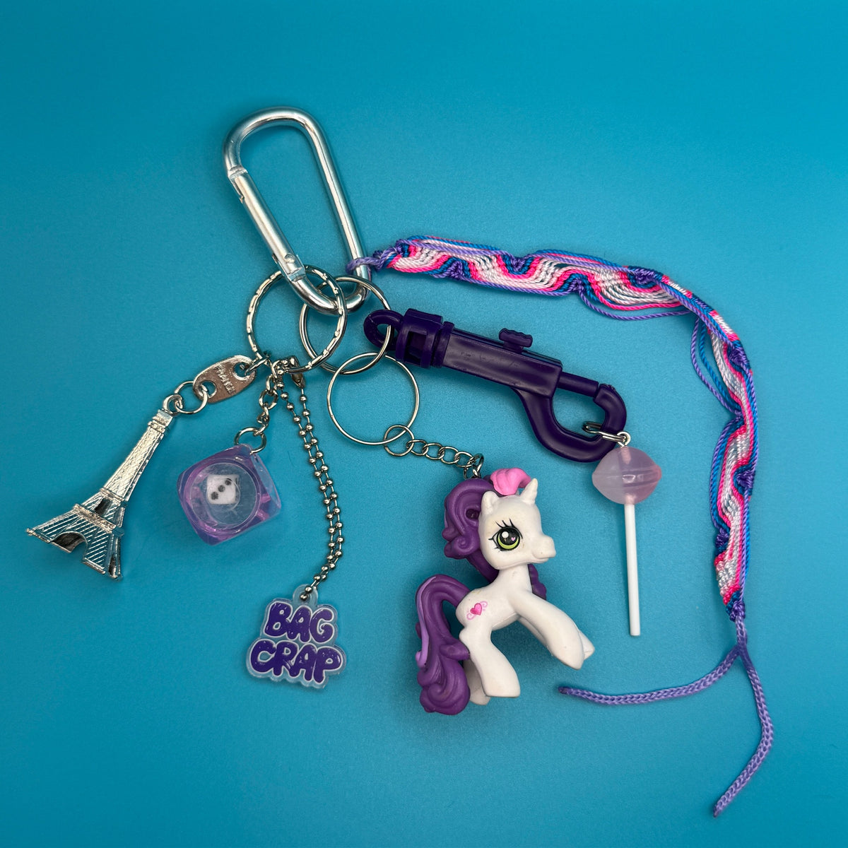 Purple 'My Little Pony'   Pack - vintage bag charm packs nostalgia vintage y2k vintage keychain vintage charms for bag nostalgia vintage keychains y2k collectible - Bag Crap