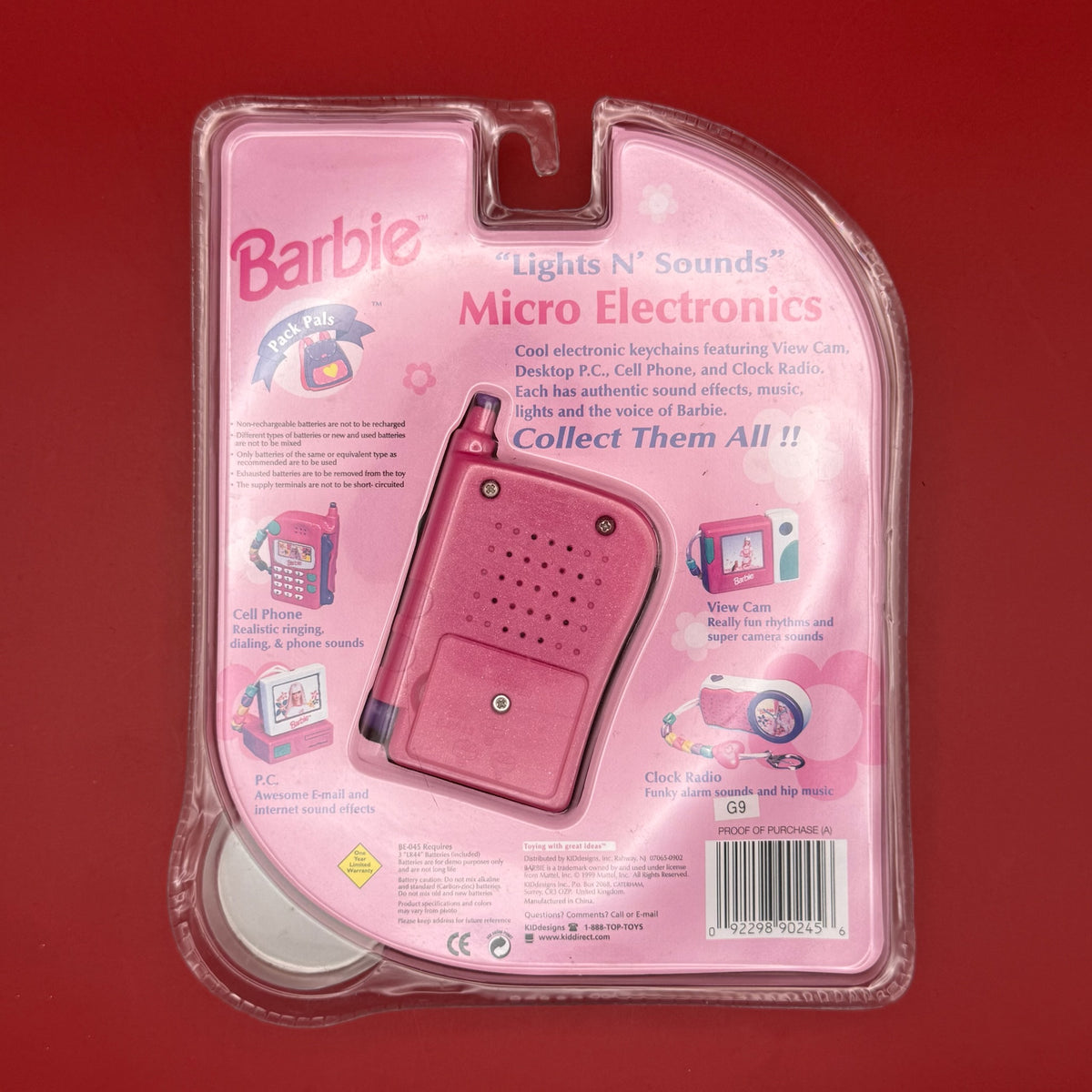 NIB 90s  : Barbie 'Lights N' Sounds' Micro Electronics - barbie doll toy pink rare vintage keychain vintage charms for bag nostalgia vintage keychains y2k collectible - Bag Crap