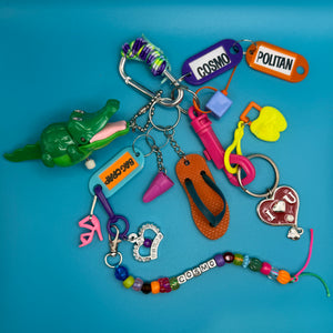 Bag Crap - BAG CRAP x COSMOPOLITAN MAGAZINE: Vintage Keychain & Bag Charm Pack 8