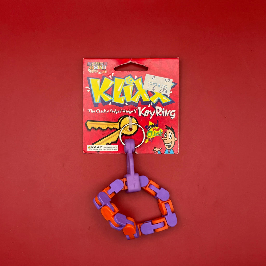 NIB 90s Vintage Keychain: Klixx The Click'n Fidget Widget