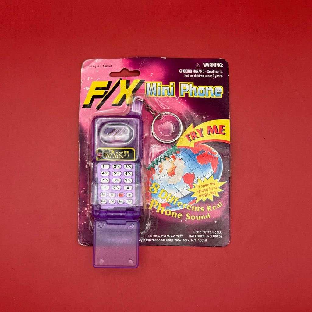 RARE! NIB 90s Vintage F/X Mini Flip Cell Phone Keychain