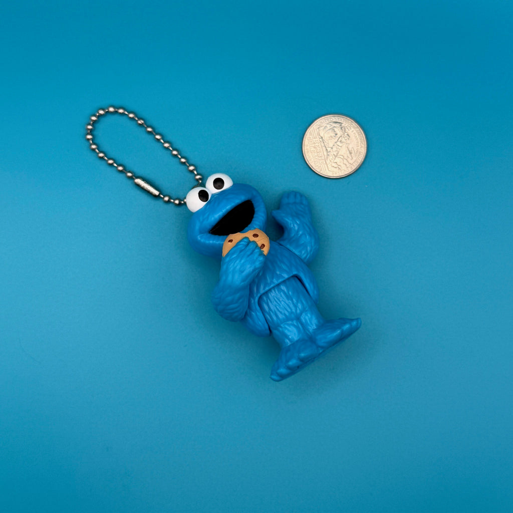 Vintage Sesame Street Toy Bag Charms - E. Cookie Monster