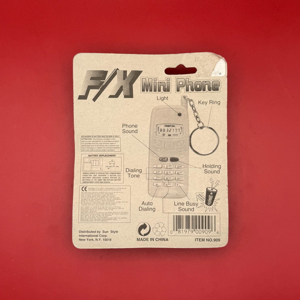 RARE! NIB 90s Vintage F/X Mini Flip Cell Phone Keychain