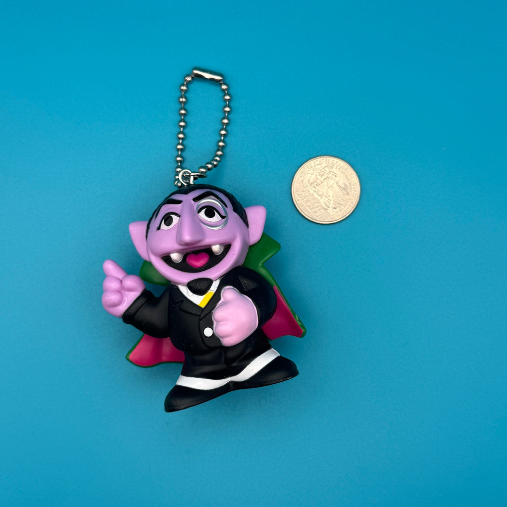 Vintage Sesame Street Toy Bag Charms - D. Count Von Count
