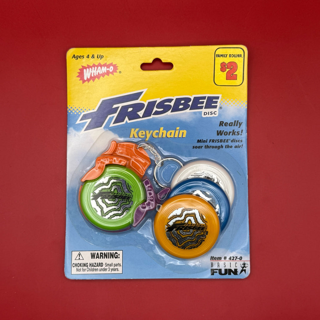 NIB 1990s Vintage Keychain: Wham-O Frisbee Disc Toy