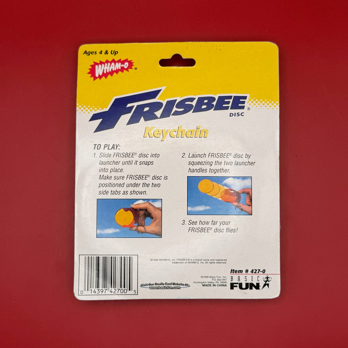 NIB 1990s  : Wham-O Frisbee Disc Toy -  vintage keychain vintage charms for bag nostalgia vintage keychains y2k collectible - Bag Crap