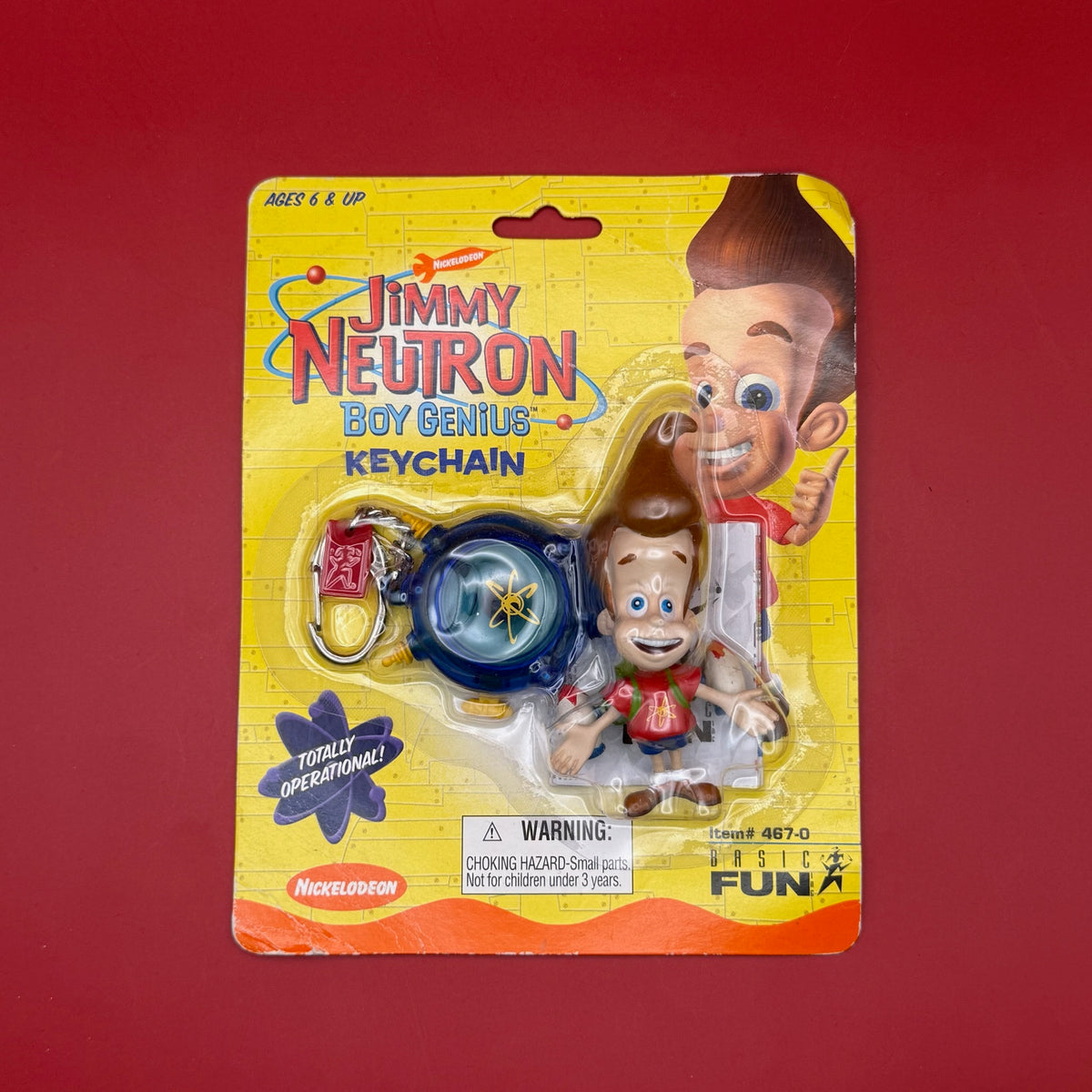 NIB   : Nickelodeon Jimmy Neutron Boy Genius -  vintage keychain vintage charms for bag nostalgia vintage keychains y2k collectible - Bag Crap