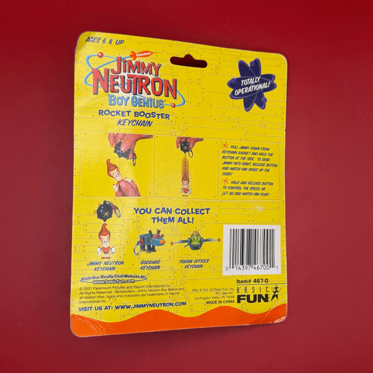 NIB   : Nickelodeon Jimmy Neutron Boy Genius -  vintage keychain vintage charms for bag nostalgia vintage keychains y2k collectible - Bag Crap