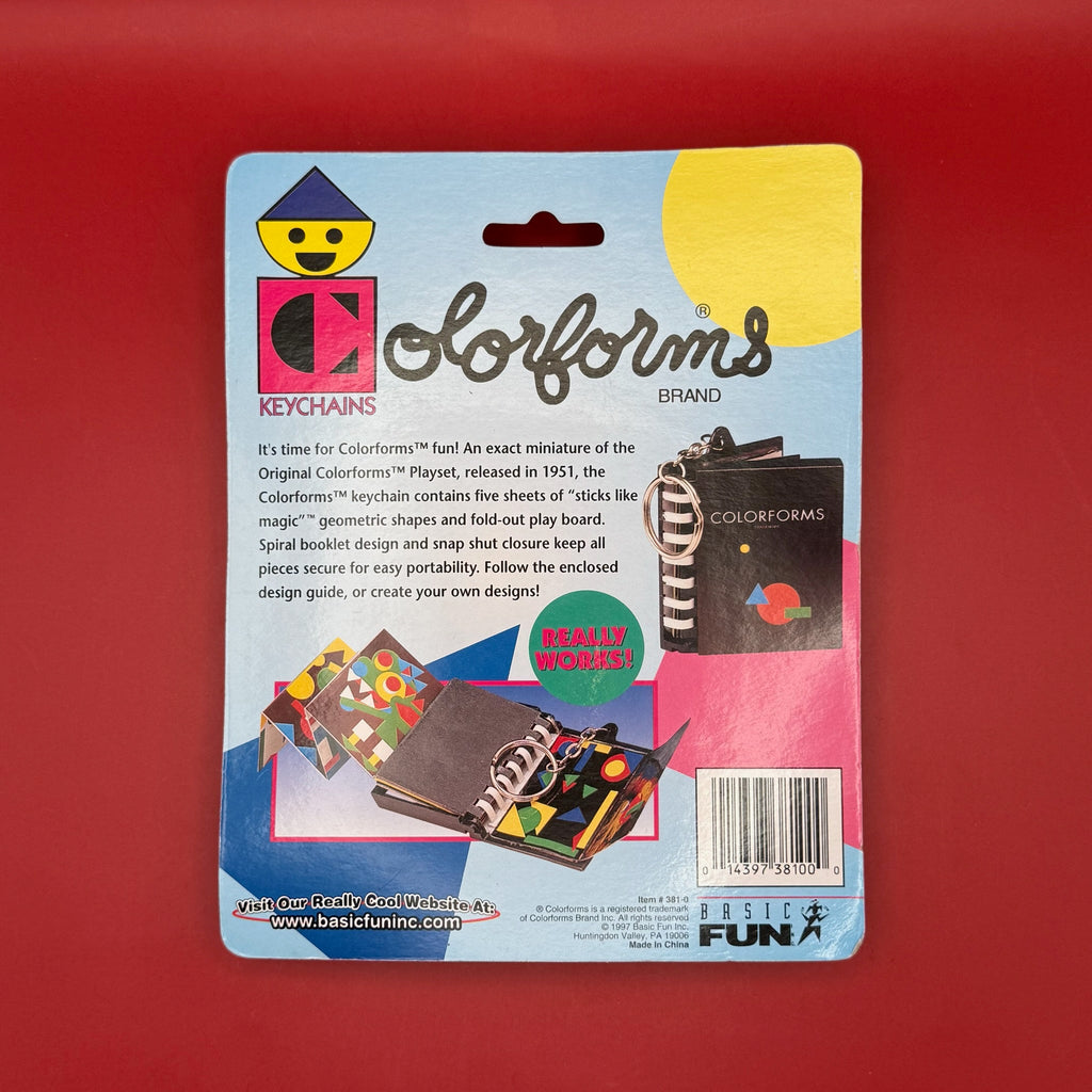 NIB 90s Vintage Keychain: Colorforms Brand