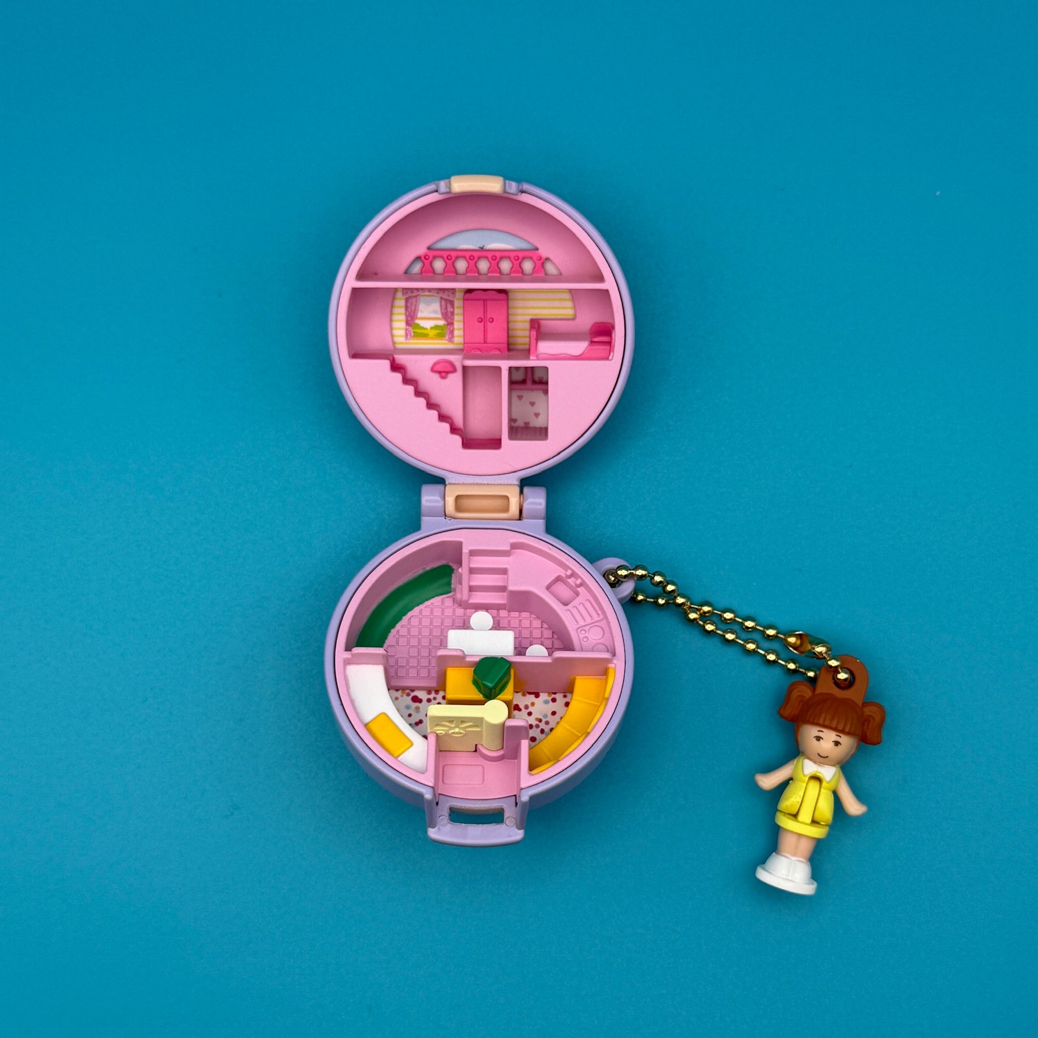 Polly Pocket Retro Brunette  s: You Pick -  vintage keychain vintage charms for bag nostalgia vintage keychains y2k collectible - Bag Crap