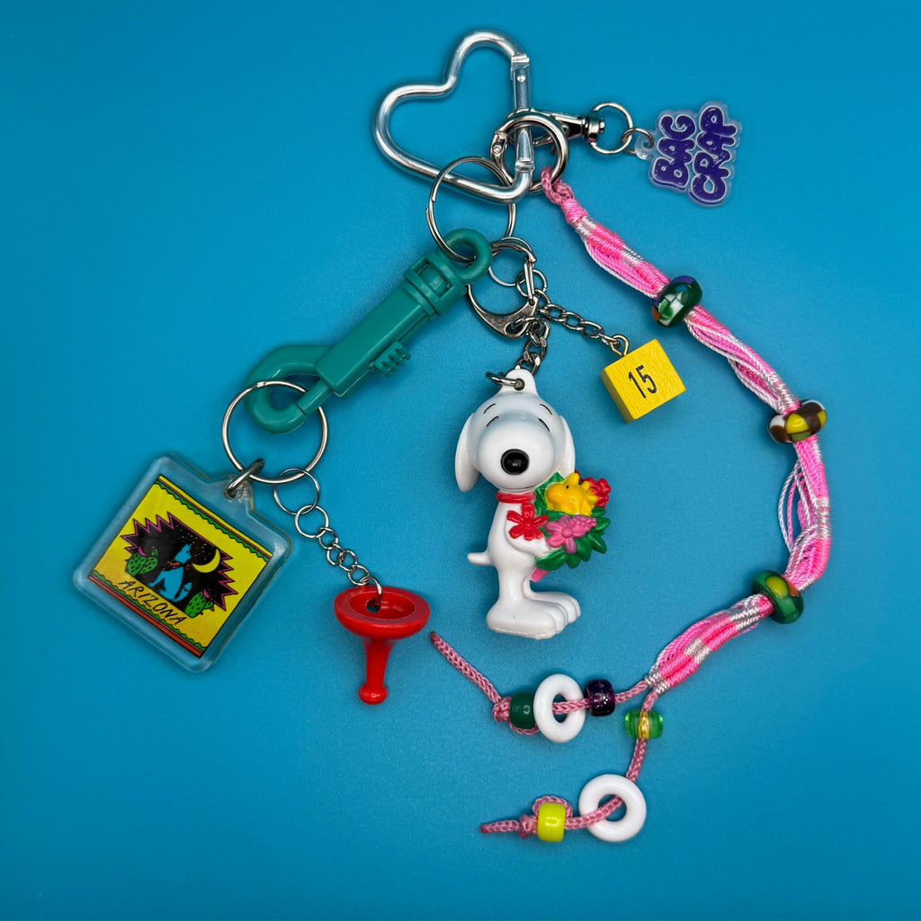 Vintage Snoopy Flowers Bag Charm Pack