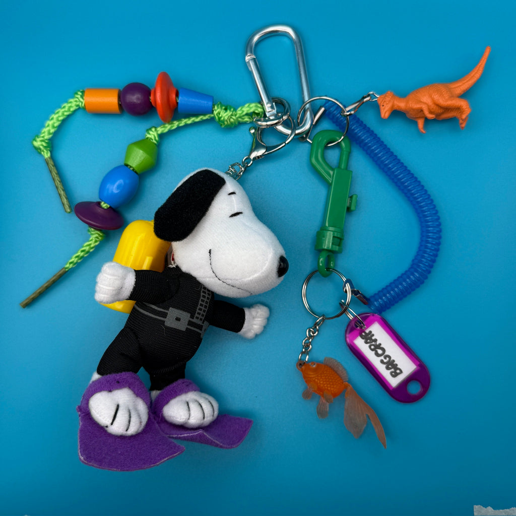Vintage 90s Snoopy Plush Bag Charm Pack