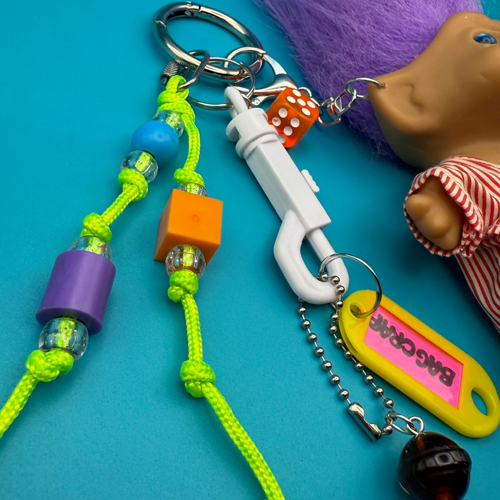Vintage 80s Purple Troll Doll Bag Charm Pack