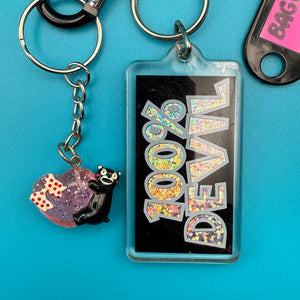 '100% Devil'   Pack - vintage bag charm packs nostalgia vintage y2k vintage keychain vintage charms for bag nostalgia vintage keychains y2k collectible - Bag Crap