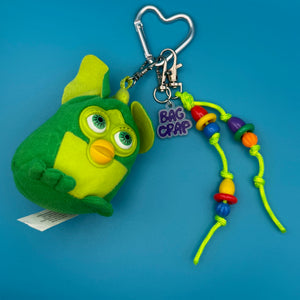 Green Furby Plush   Pack - vintage bag charm packs nostalgia vintage y2k vintage keychain vintage charms for bag nostalgia vintage keychains y2k collectible - Bag Crap