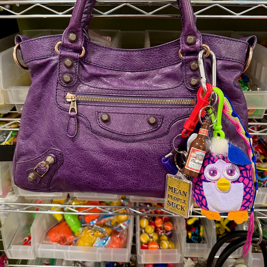 Vintage Y2K Purple Furby Plush Bag Charm Pack