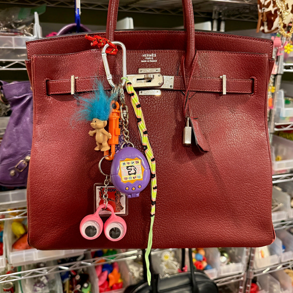 Vintage 90s Purple Tamagotchi Troll Bag Charm Pack