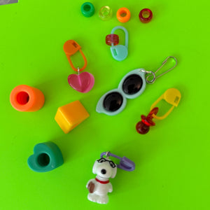Bag Crap - Trinket Shoe Charm Set: Glasses Snoopy + Sunglasses