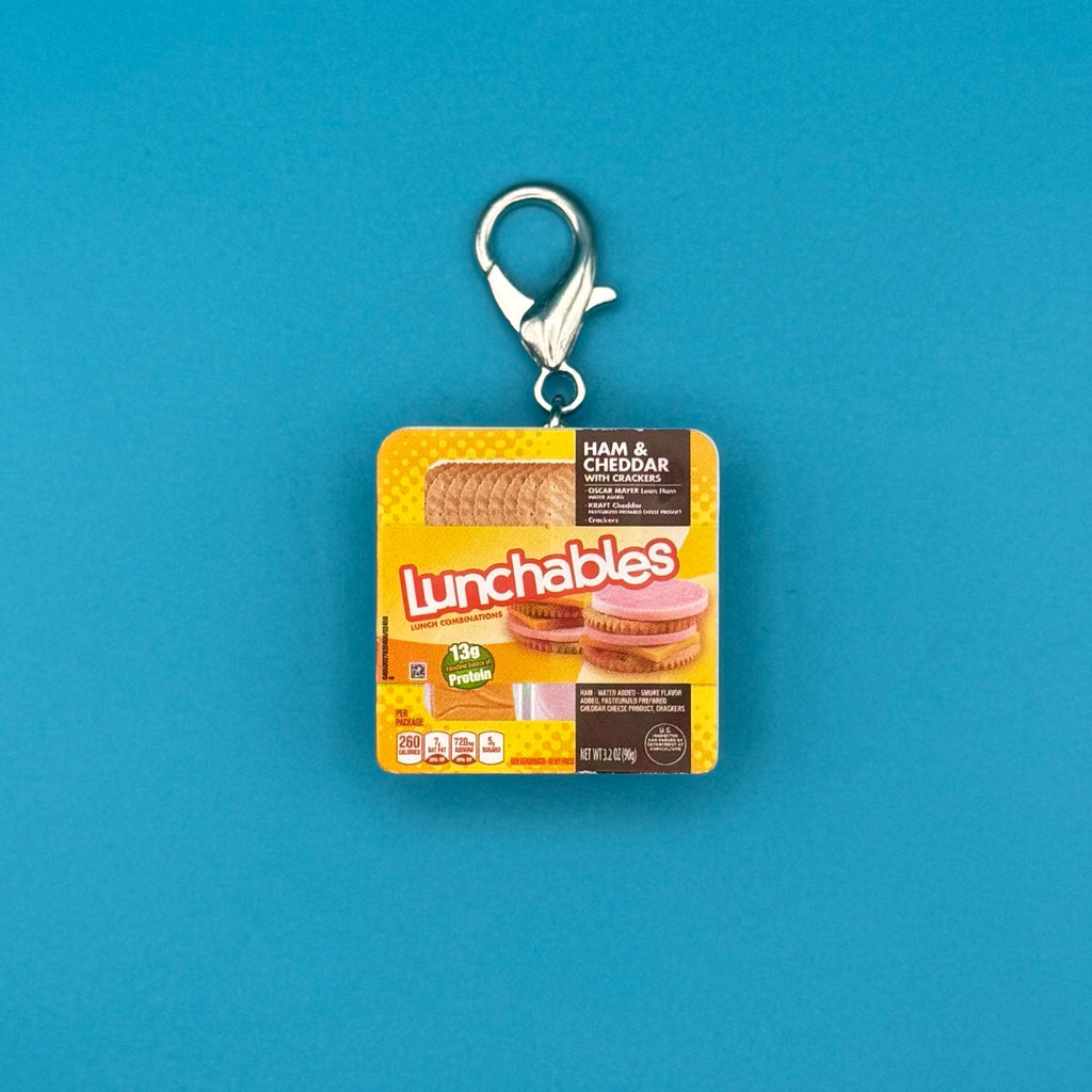 Mini Ham and Cheddar Lunchables Bag Charm