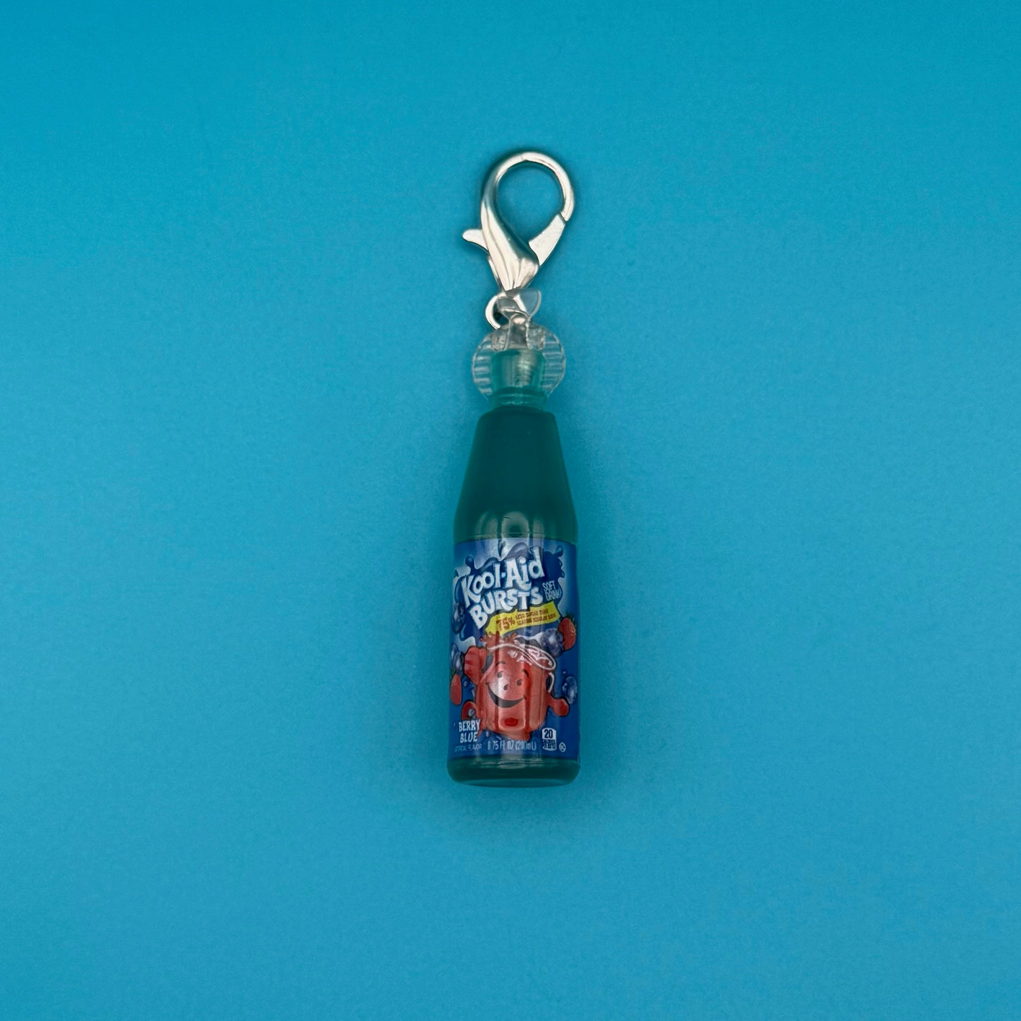 Mini Blue Kool-Aid Bursts -  vintage keychain vintage charms for bag nostalgia vintage keychains y2k collectible - Bag Crap