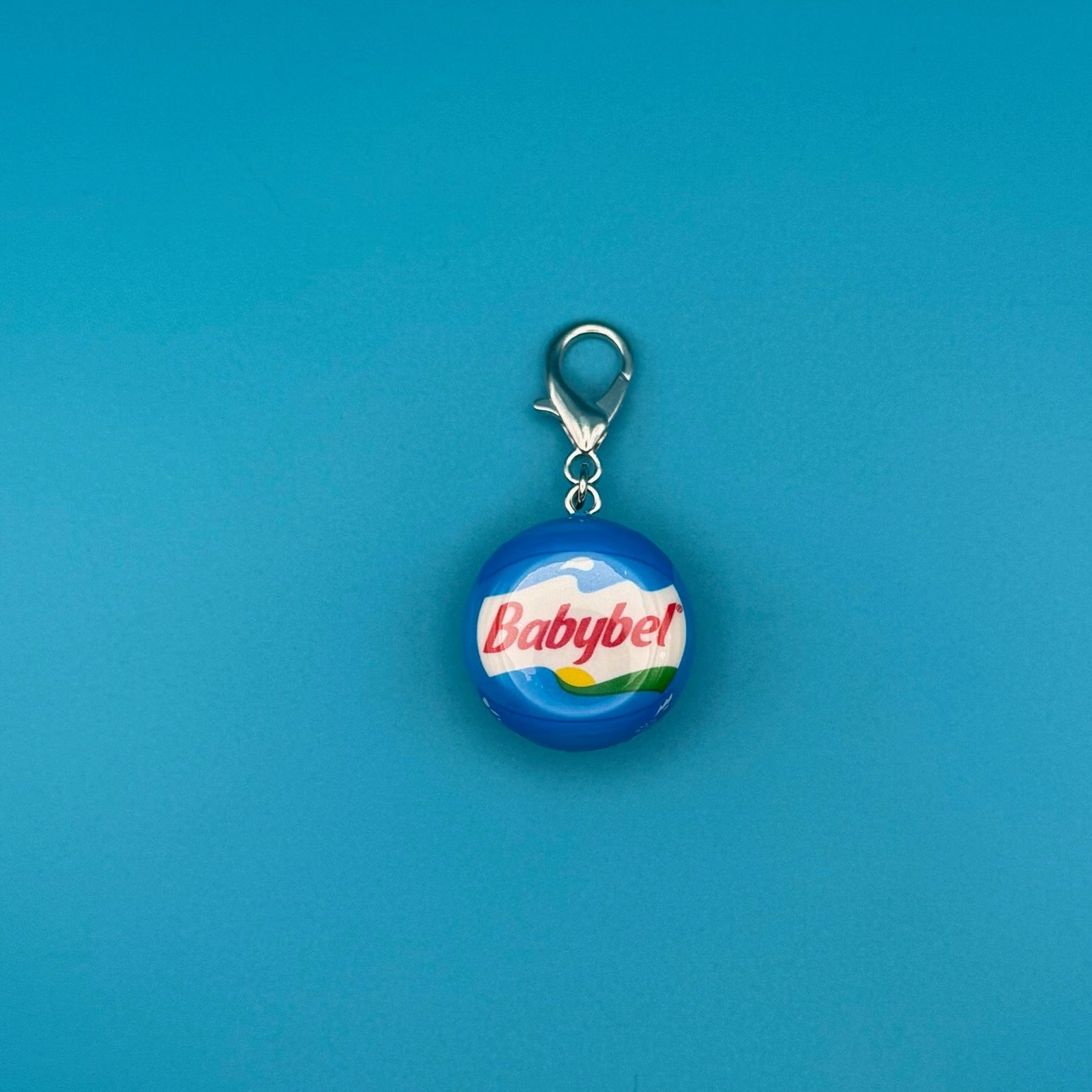 Mini Blue Babybel Cheese -  vintage keychain vintage charms for bag nostalgia vintage keychains y2k collectible - Bag Crap