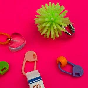 Bag Crap - Trinket Shoe Charm Set: Green Pom Pom + Milk