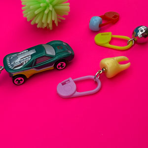 Bag Crap - Trinket Shoe Charm Set: Toy Car + Tooth