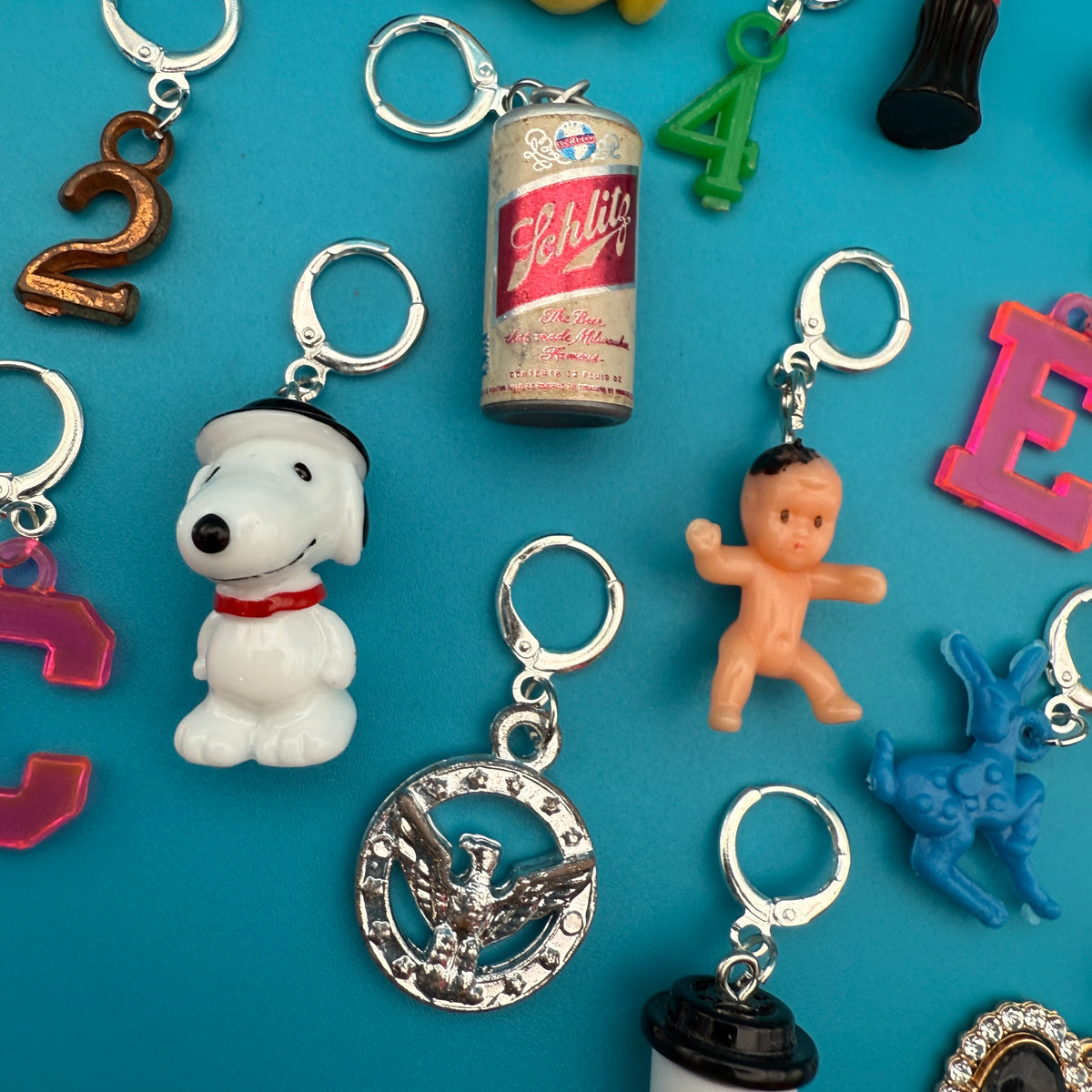 Sterling Silver Plated Trinket s: Drop I - snoopy rar peanuts vintage keychain vintage charms for bag nostalgia vintage keychains y2k collectible - Bag Crap