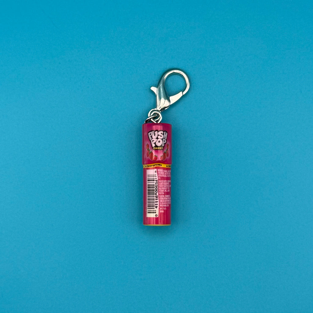 Mini Strawberry Push Pop Candy Bag Charm