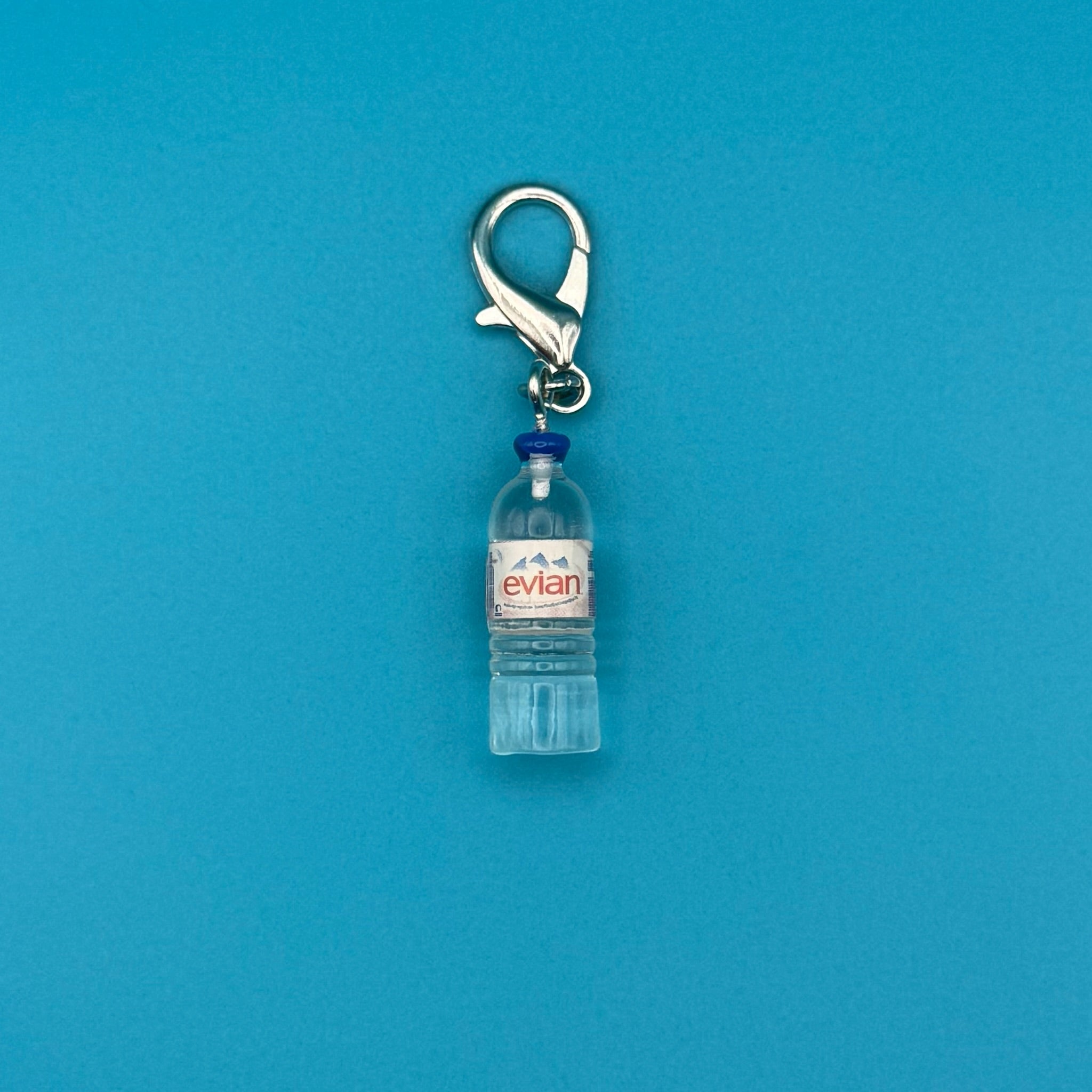 Mini Evian Water Bottle -  vintage keychain vintage charms for bag nostalgia vintage keychains y2k collectible - Bag Crap