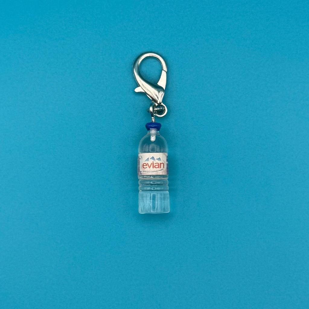 Mini Evian Water Bottle Bag Charm