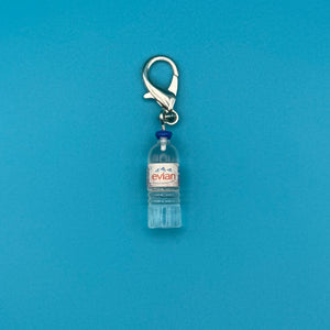 Mini Evian Water Bottle -  vintage keychain vintage charms for bag nostalgia vintage keychains y2k collectible - Bag Crap