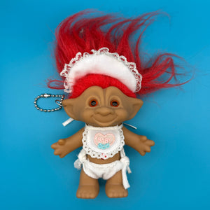 4'  90s Troll Doll  : Baby Troll with Red Hair - troll charms troll keychains vintage keychain vintage charms for bag nostalgia vintage keychains y2k collectible - Bag Crap