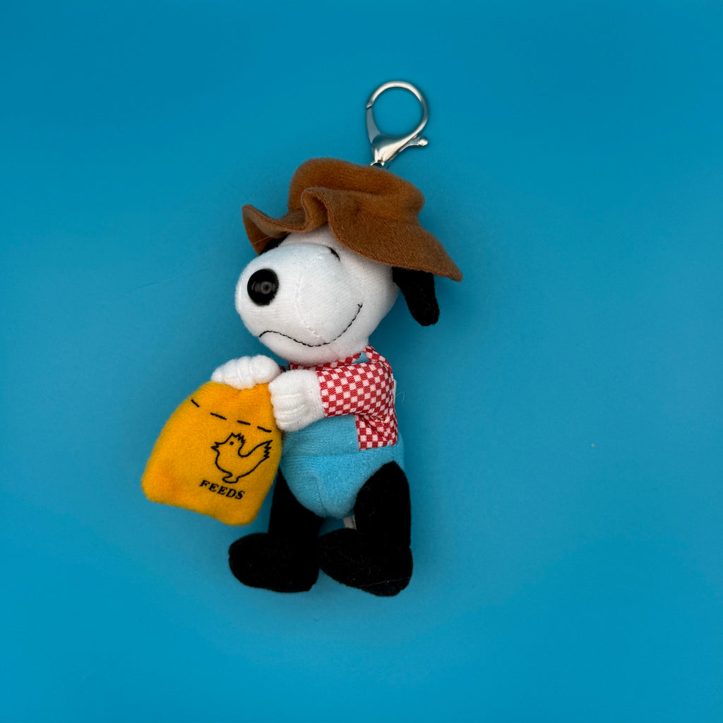 5” Vintage Farmer Snoopy Plushie Bag Charm