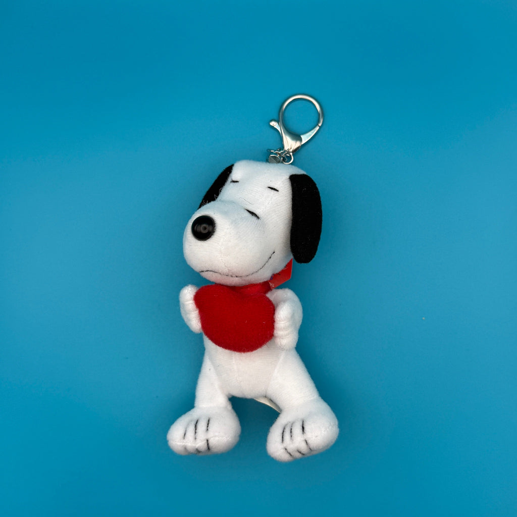 5” Vintage Snoopy Red Heart Plush Bag Charm