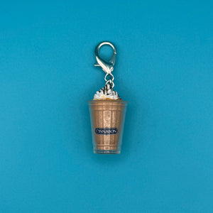 Mini Cinnabon Frappuccino -  vintage keychain vintage charms for bag nostalgia vintage keychains y2k collectible - Bag Crap
