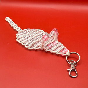White Mouse Bead Buddy -  vintage keychain vintage charms for bag nostalgia vintage keychains y2k collectible - Bag Crap