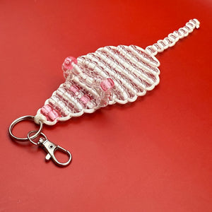 White Mouse Bead Buddy -  vintage keychain vintage charms for bag nostalgia vintage keychains y2k collectible - Bag Crap