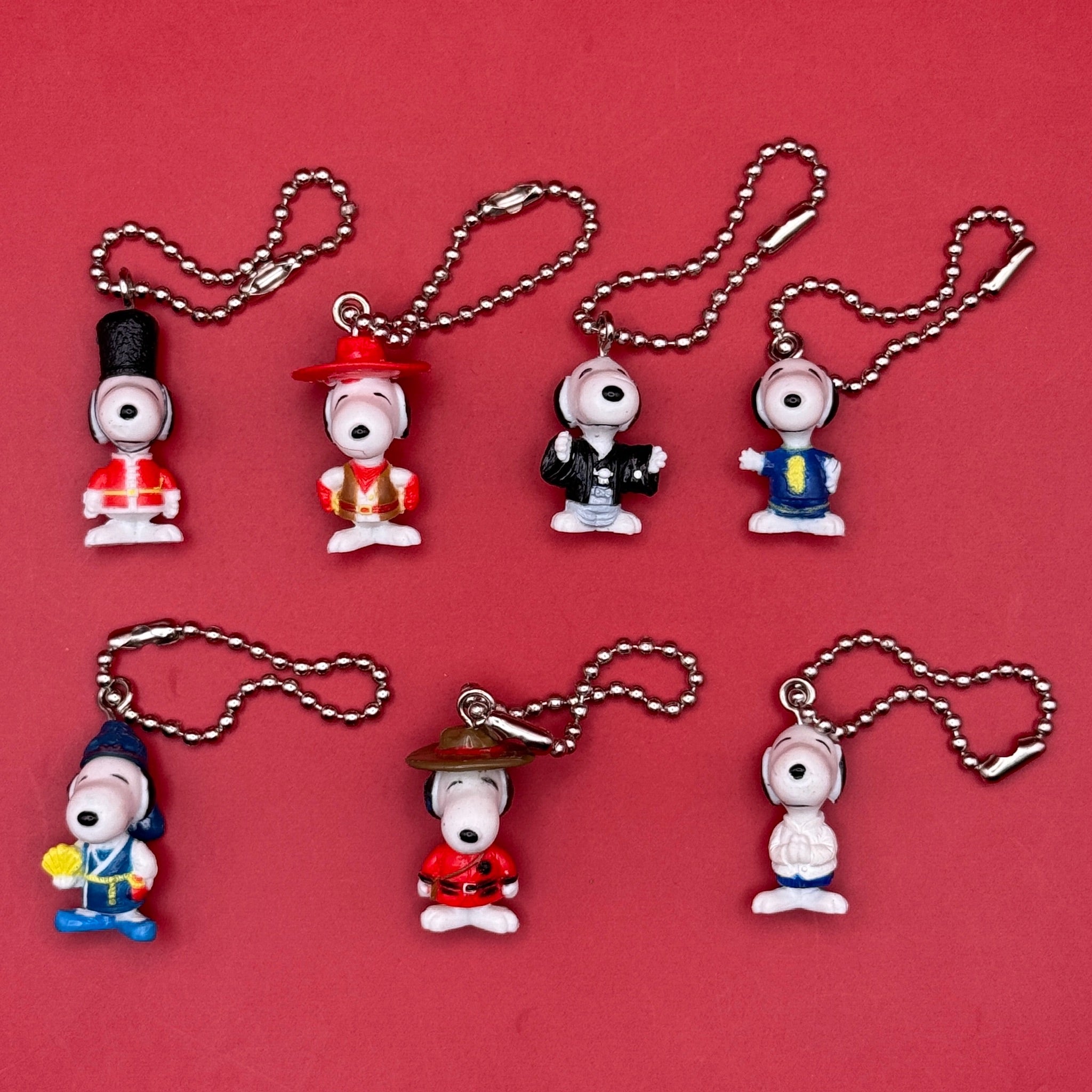 Mini Snoopy 'Around the World'  s - snoopy rar peanuts vintage keychain vintage charms for bag nostalgia vintage keychains y2k collectible - Bag Crap