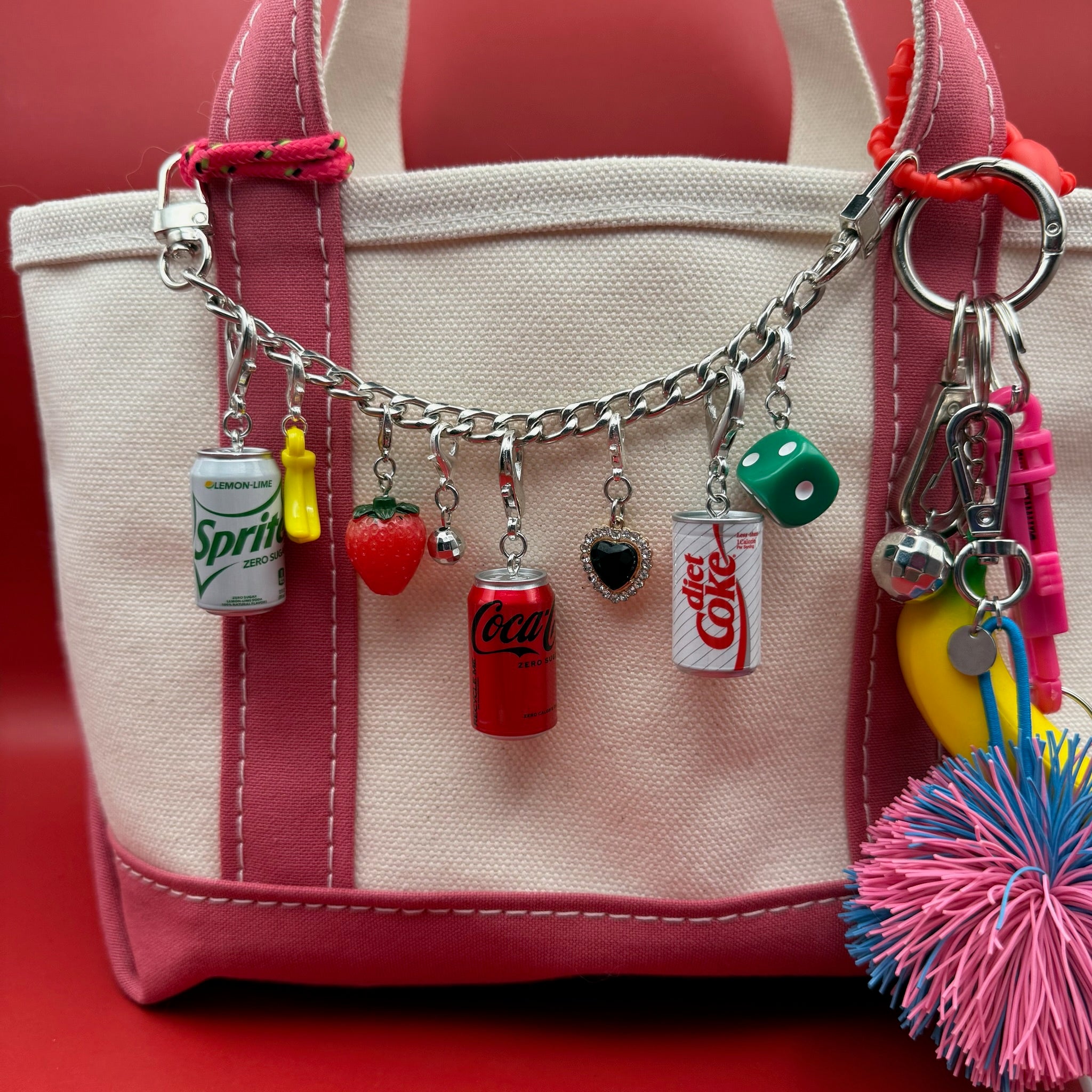 Mini Sprite Zero Soda Can -  vintage keychain vintage charms for bag nostalgia vintage keychains y2k collectible - Bag Crap