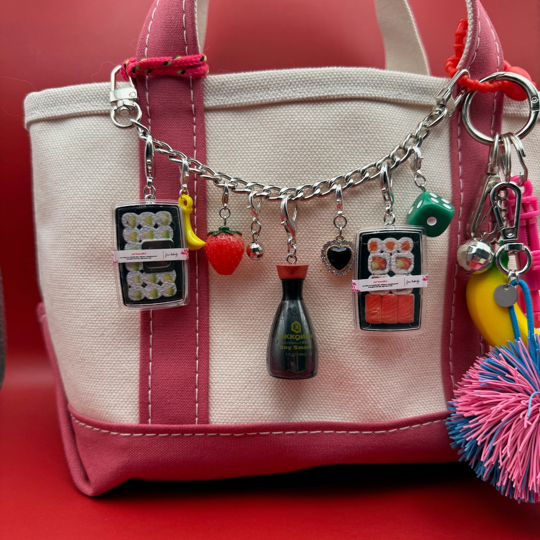 Mini Avacado Roll Sushi Set -  vintage keychain vintage charms for bag nostalgia vintage keychains y2k collectible - Bag Crap