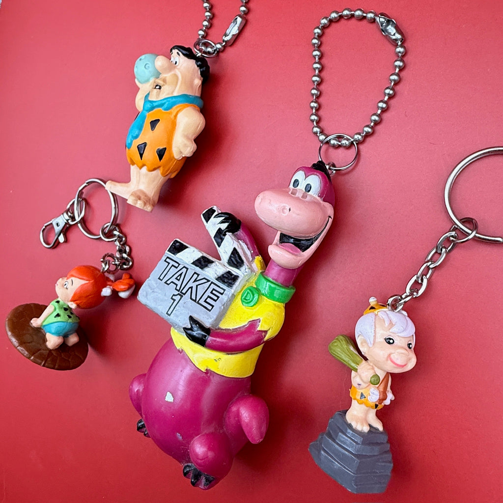 Vintage 1990s Flintstones Character Bag Charms