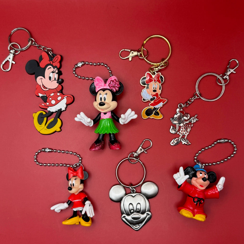 Vintage Mickey Mouse and Minnie Mouse Bag Charms