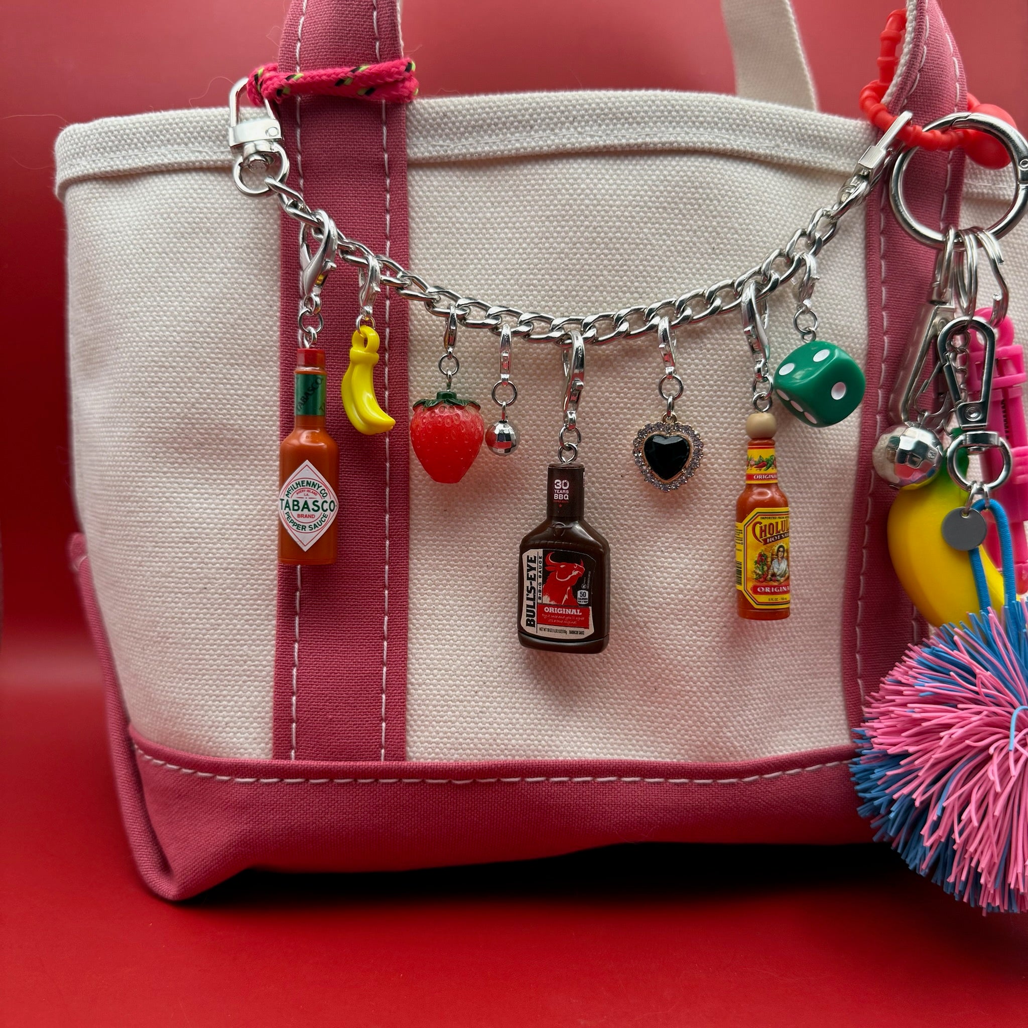 Mini Tabasco Hot Sauce -  vintage keychain vintage charms for bag nostalgia vintage keychains y2k collectible - Bag Crap
