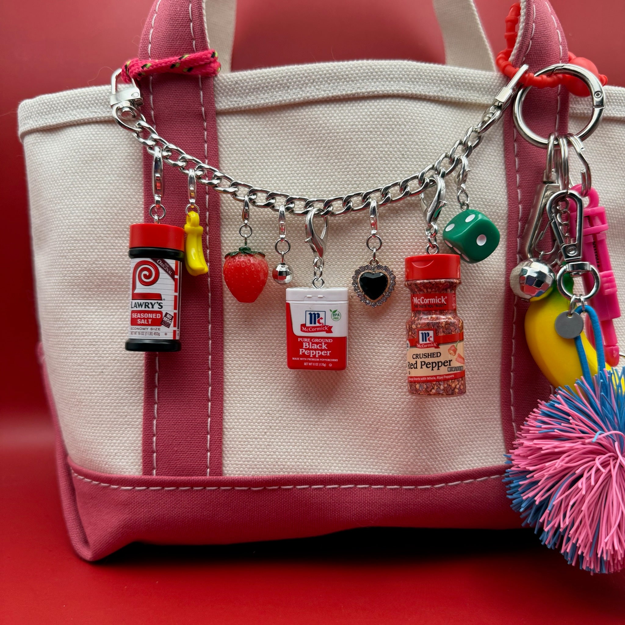 Mini McCormick Black Pepper -  vintage keychain vintage charms for bag nostalgia vintage keychains y2k collectible - Bag Crap